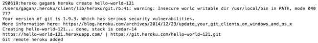 heroku create